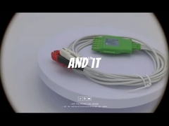 کابل EKG Drager MP03402 3-رخش یک پین IEC2 کد رنگی طول 1m