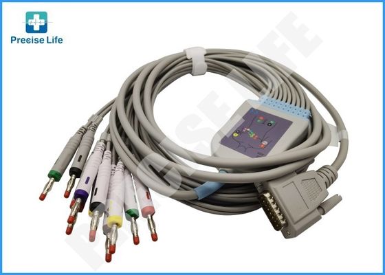 Nihon Kohden one piece type ECG cable EKG cable IEC color code Banana 4.0 plug
