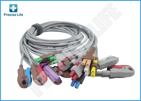 GE 2104749-001 ECG سیم سرب مجموعه پایه 10 Grabber AHA GE 2104749-001 کابل ECG